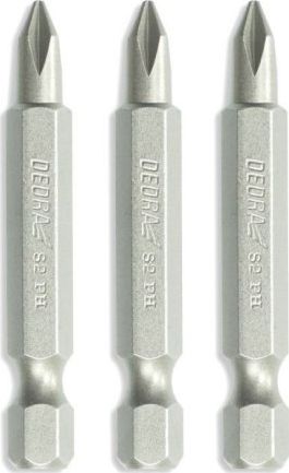 Dedra zestaw końcówek wkrętakowych Phillips PH1/2/3x25mm, blister (18A07S02)