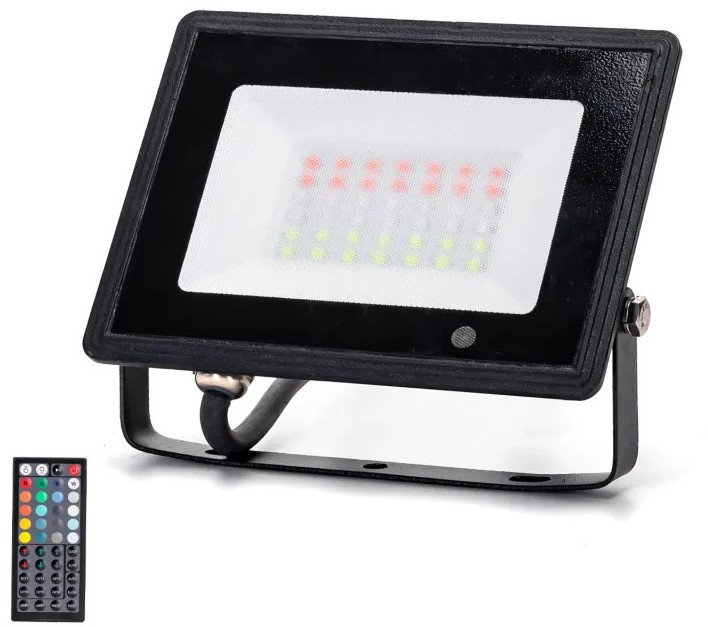 Halogen naświetlacz LED RGB 30W z pilotem