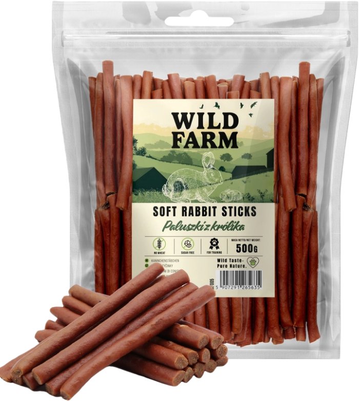 WILD FARM Paluszki z królika 500g przysmak dla psa