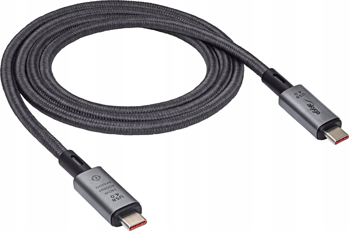 BBC AKYGA Kabel USB AK-USB-45 USB type C m / USB type C m ver. 4.0 240W 40Gb/s 1m