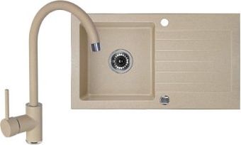 Zlewozmywak Deante Zorba + bateria Nemezja - 76 x 44 cm (ZQZV7113)