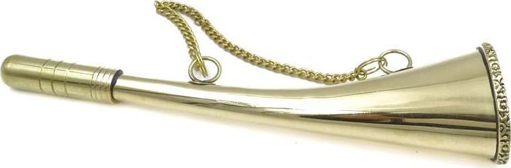 Giftdeco Sygnałówka mosiężna z łańcuszkiem - róg mgłowy