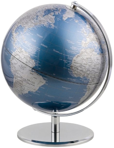 Troika TROIKA Globus PLANET metaliczno-niebieski srebrny