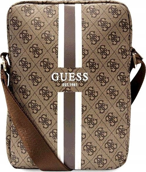 Etui na tablet Guess Guess 4G Stripes Tablet Bag - Torba na tablet 10" (Brązowy)