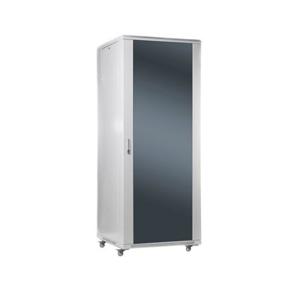 SOMI Networks | 42U, 19″ Freestanding Cabinet | 42U-60/80NAC | Gray | Max Load 800kg; Removable and Lockable Side Panels; Glass Doors; Unassembled | D