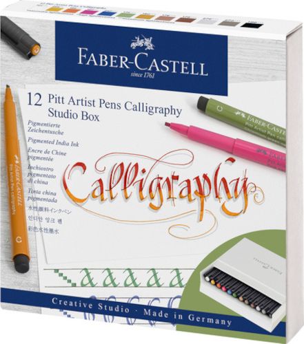 Faber-Castell pióro do kaligrafii Pitt Artist C 2,5 mm białe 12 szt