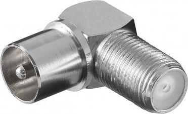 Goobay goobay F-Adapter Buchse->Koaxial St. 90° - 12236