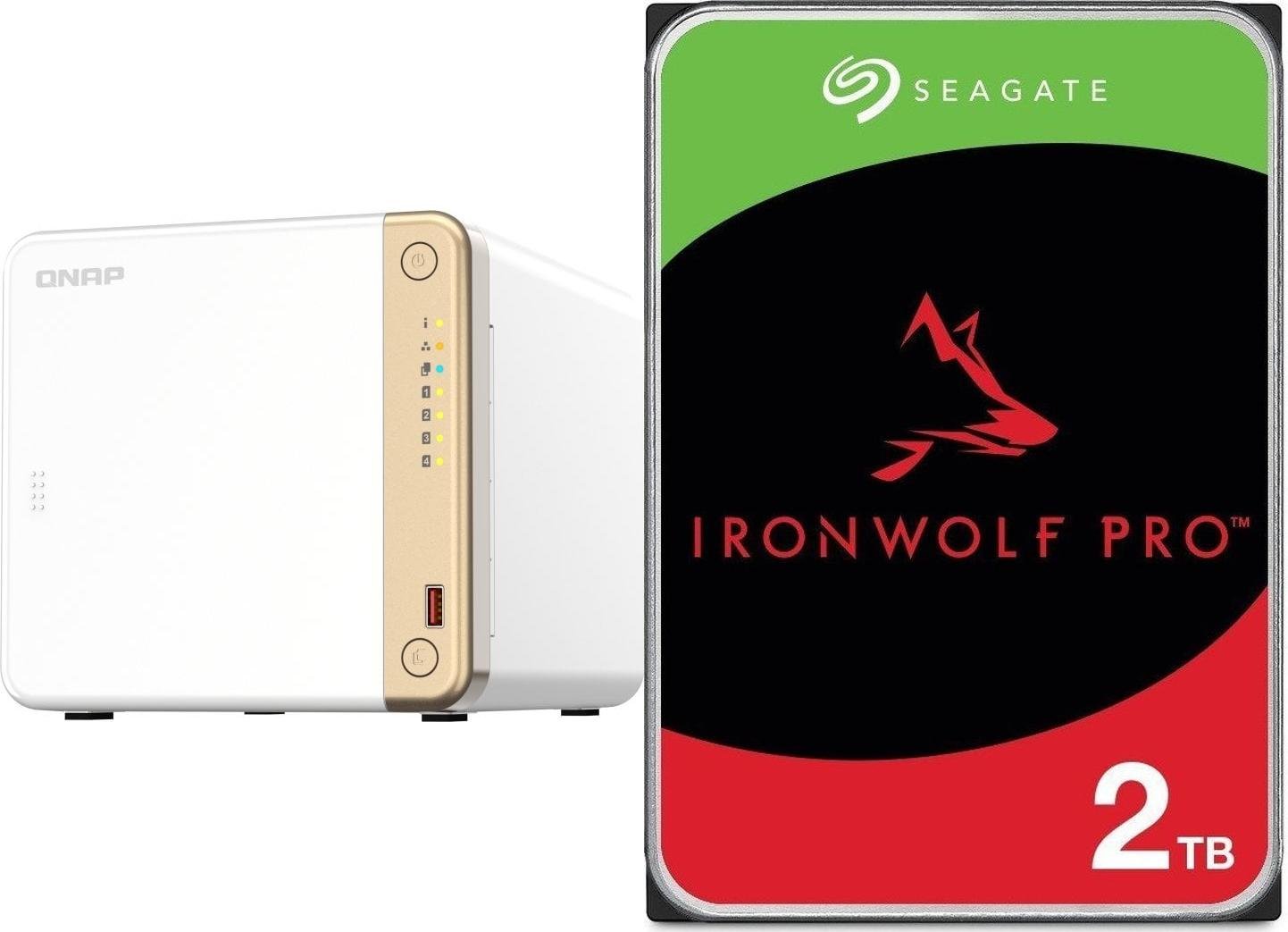 Serwer plików Qnap TS-462-4G + Seagate IronWolf 2TB (ST2000VN003)