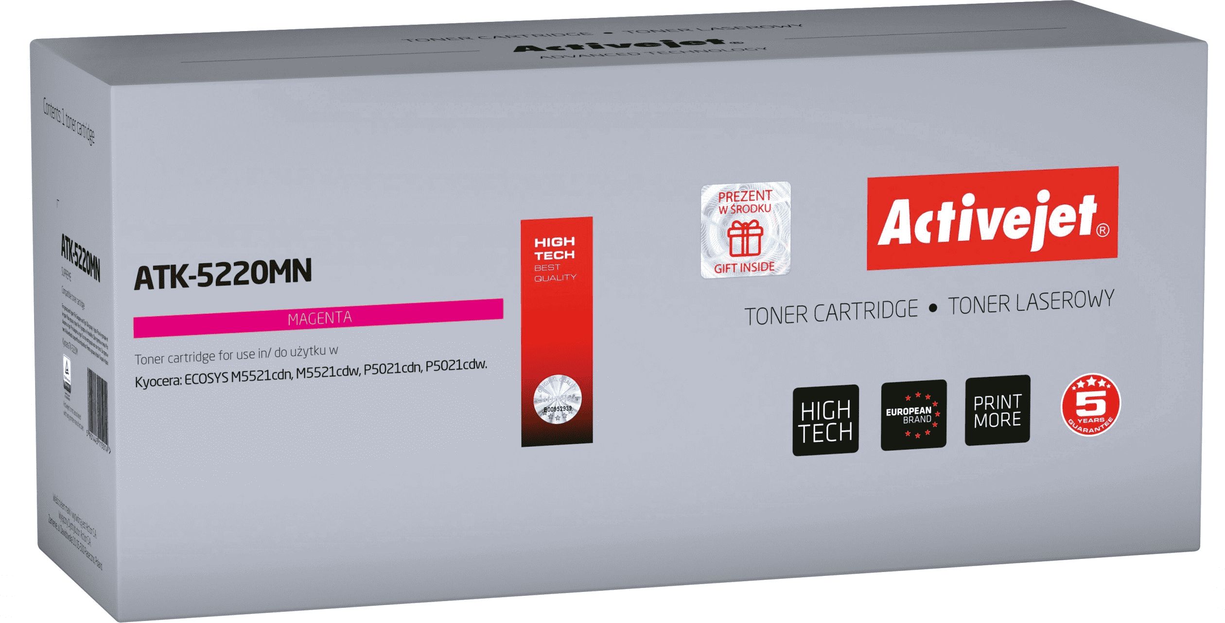 Toner Activejet ATK-5220MN Magenta Zamiennik TK-5220M (ATK-5220MN )