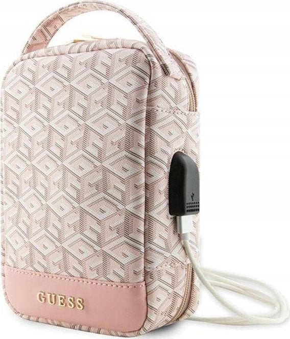 Guess Guess GCube Stripe Travel Universal Bag - Organizer na akcesoria (Różowy)