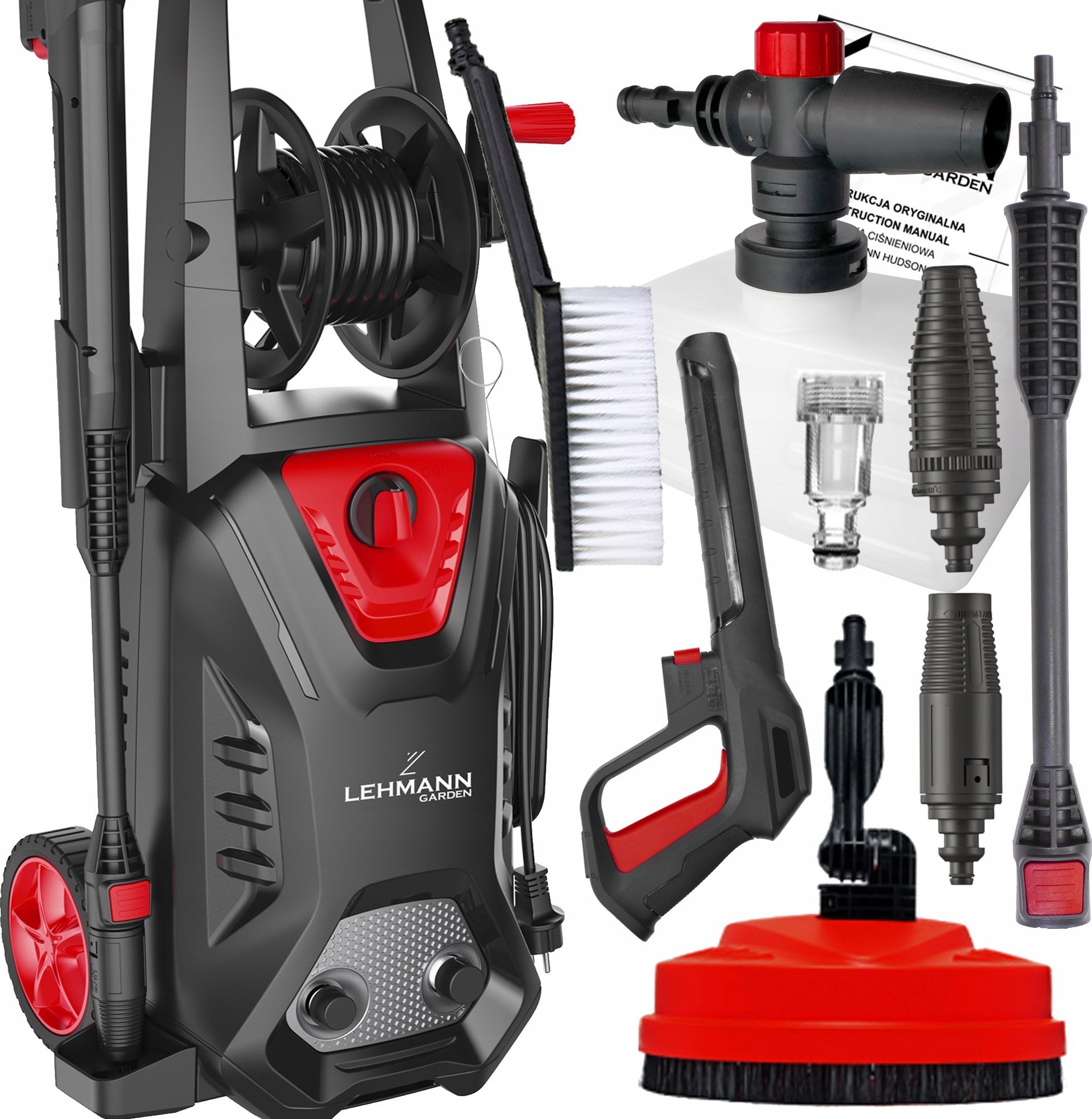 MYJKA CIŚNIENIOWA 260bar ALUMINIOWA WZMOCNIONA POMPA PATIO SZCZOTKA DO FELG