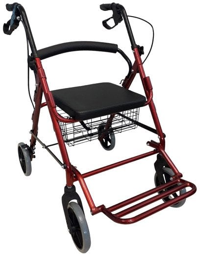 CHODZIK REHABILITACYJNY BALKONIK CZTEROKOŁOWY OSLO Z SIEDZISKIEM I KOSZEM