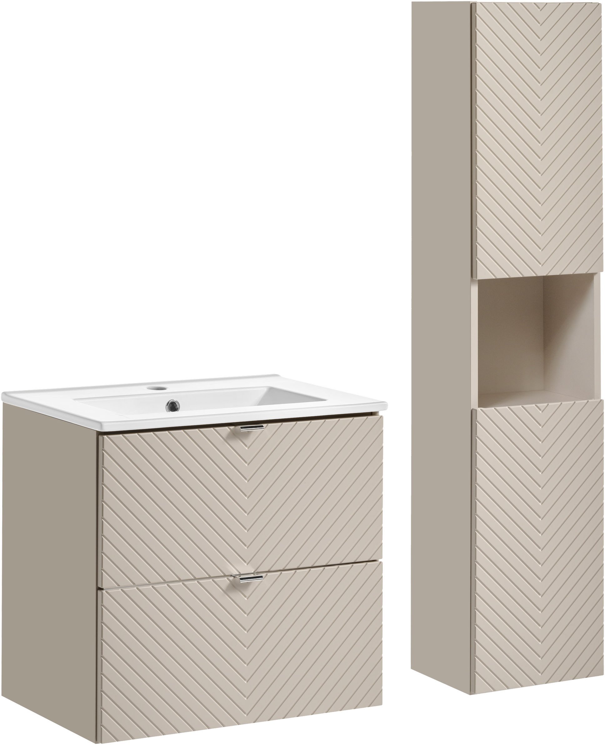 Zestaw meblowy 60cm z umywalką meblową Dance i szafką wysoką