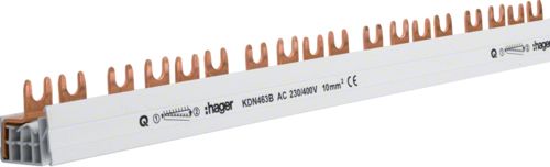 Hager Szyna łączeniowa 4P 63A 10mm2 widełkowa (KDN463B)