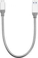 Kabel USB Verbatim USB-A - USB-C 0.3 m Srebrny (48868)