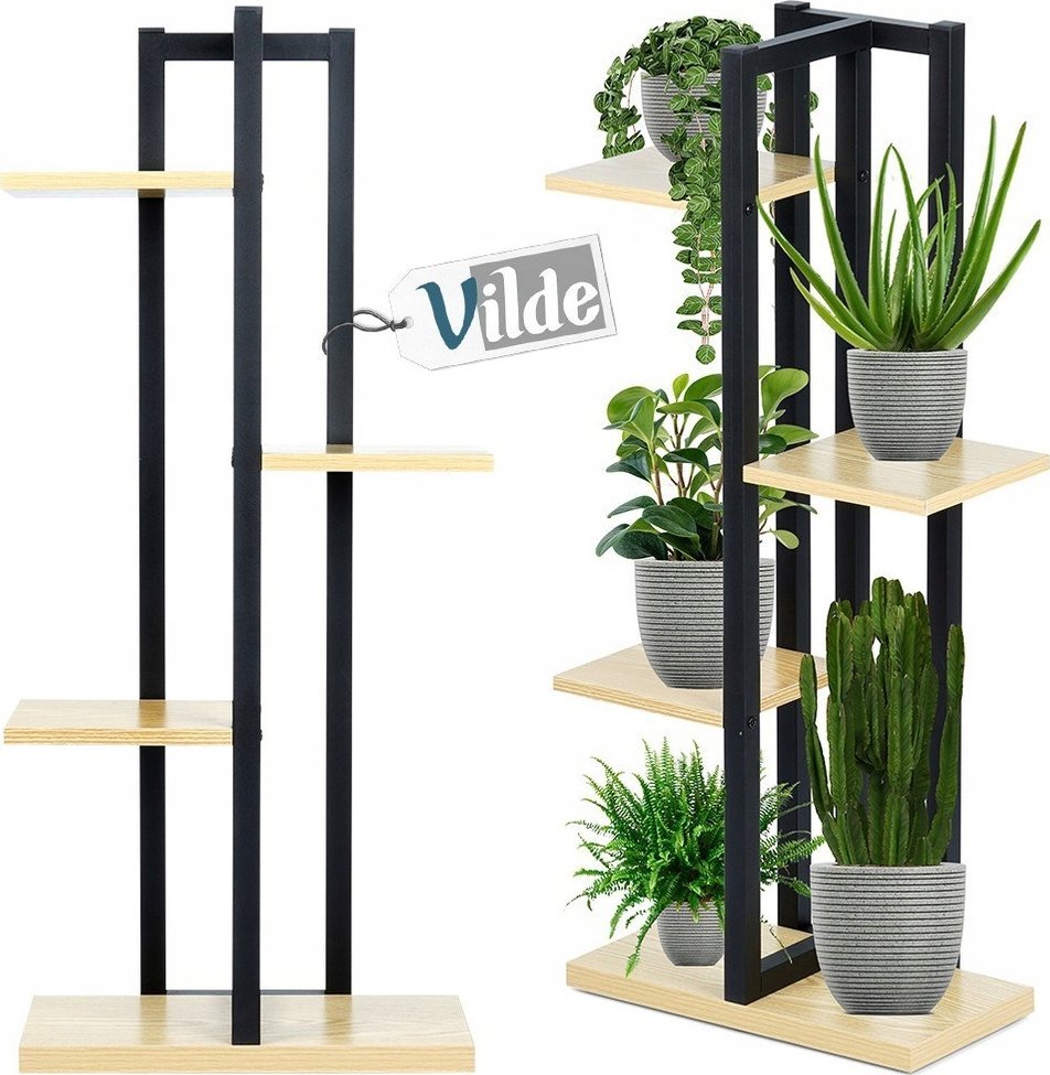 Vilde Kwietnik metalowy 4-poziomowy 93 cm