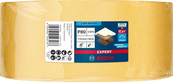 Bosch Bosch Expert C470 sanding sheet, 115mm, K80 (50 meter roll, for orbital sander, for hand sanding)