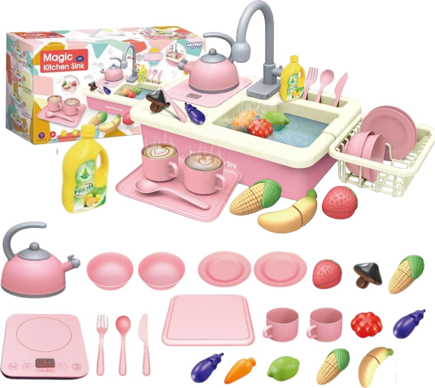 Woopie WOOPIE Zlewozmywak 2w1 Kuchnia Kran z Wodą