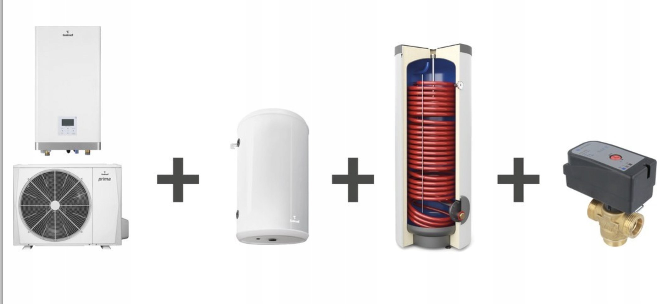 SG-000062S PRIMA ( 09-420810 ) SPLIT, PRIMA S 8GT ( 09-410800 ) + WYMIENNIK 200L ( 26-208107 ) + BUFOR 60L ( 70-067000 ) + ZAWÓR TRÓJDROGOWY ( M-00