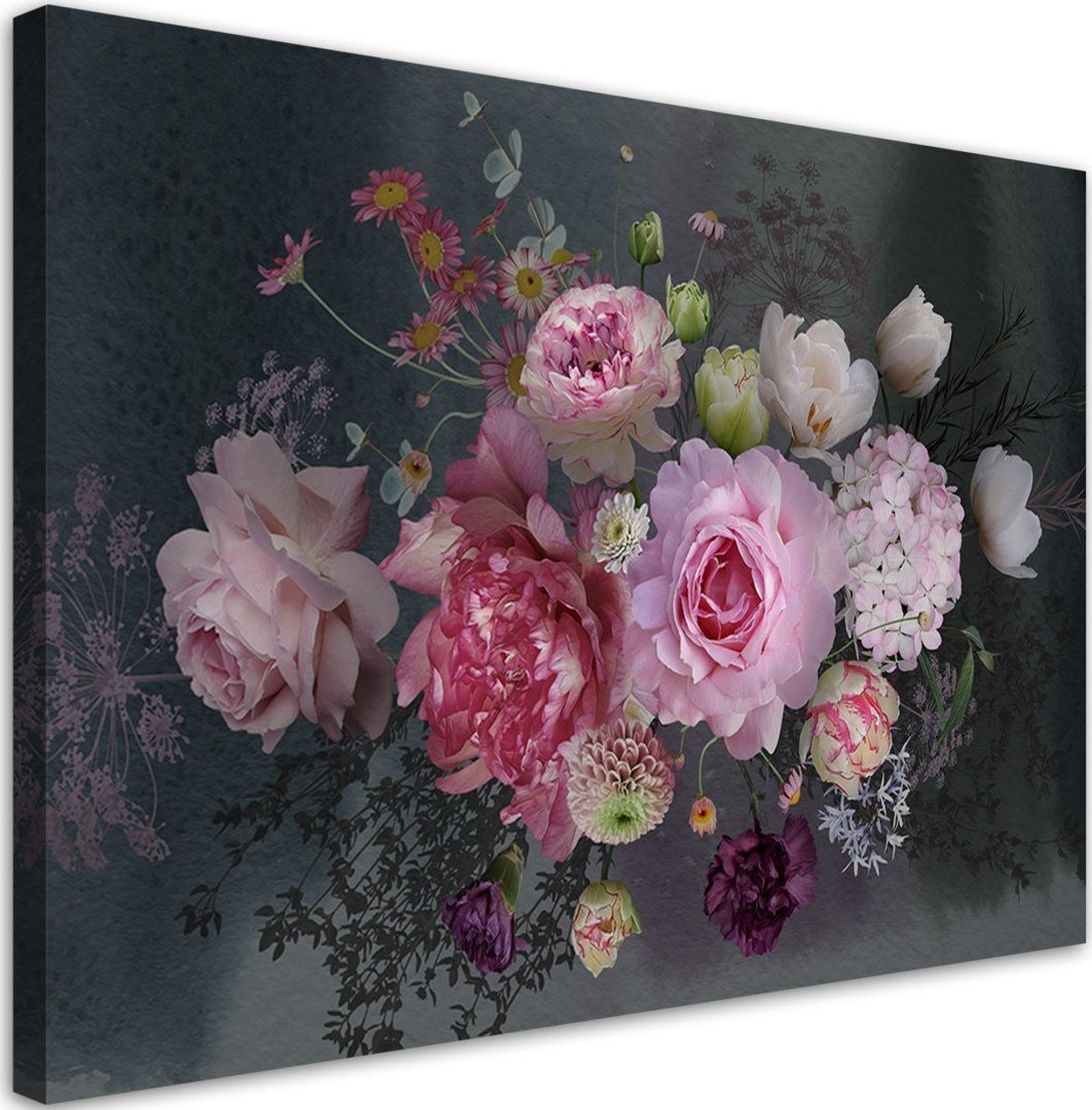 Feeby Obraz na płótnie, Bukiet kwiatów vintage - 120x80