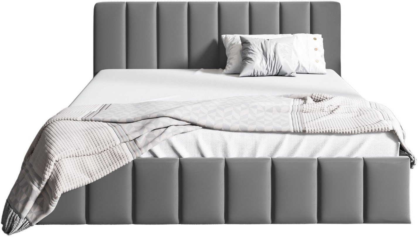 Łóżko NINA 90x200 POJEMNIK+METALOWY STELAŻ VELVET riviera 91