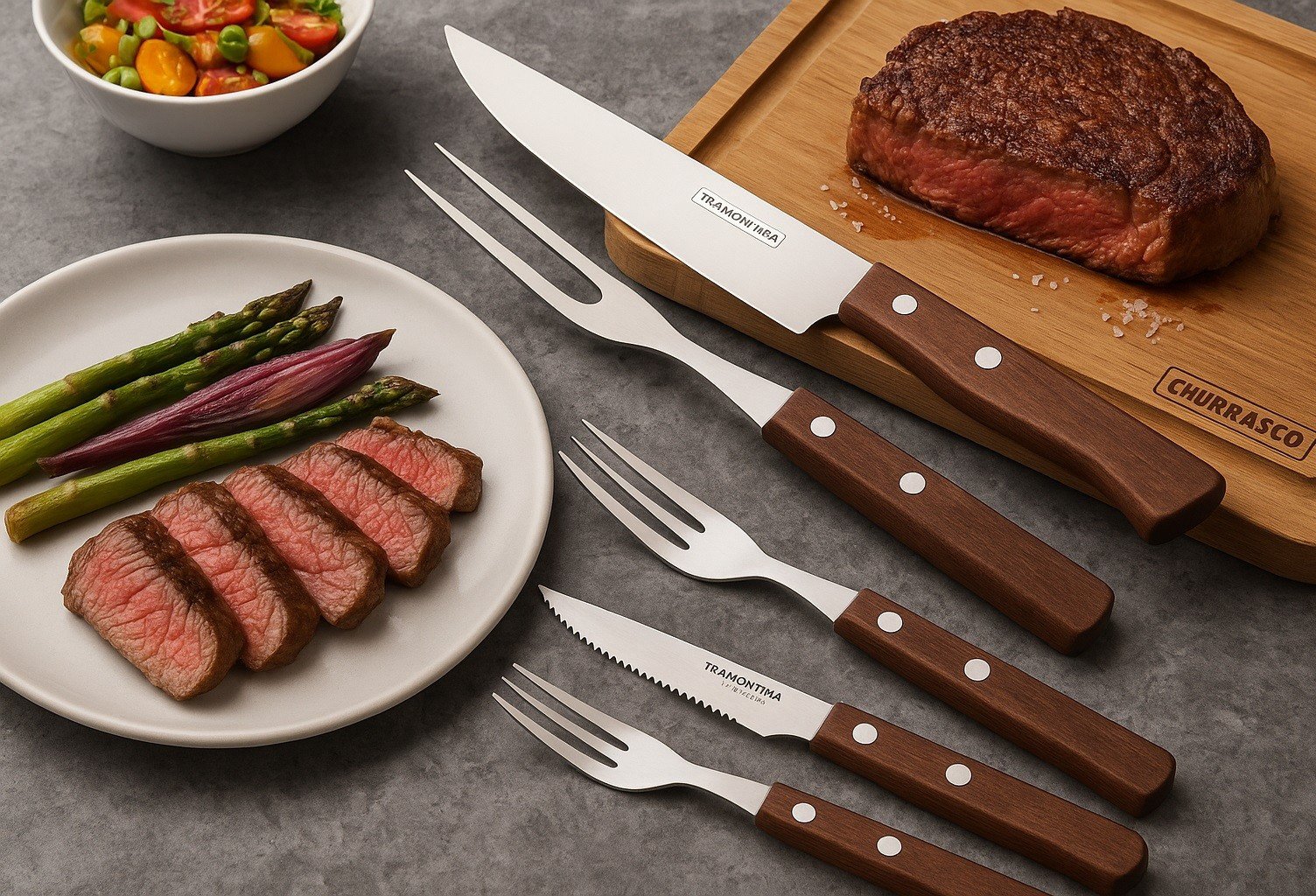 Zestaw szstućców do grilla 14 el. Churrasco Tramontina