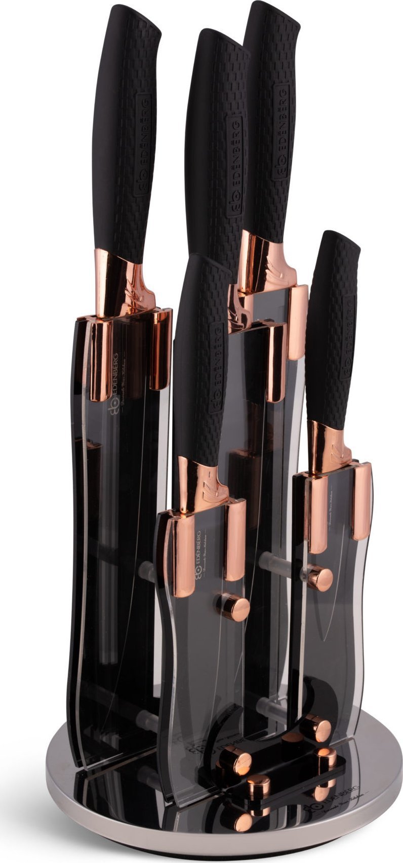 Edenberg Nóż zestaw 6-el. Edenberg EB901 czarny stojak