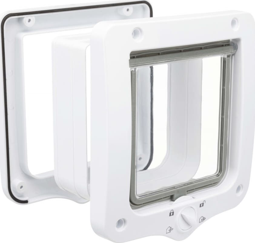 Trixie Drzwiczki dla kota z 4 formami zamknięcia, 2 tunele, białe