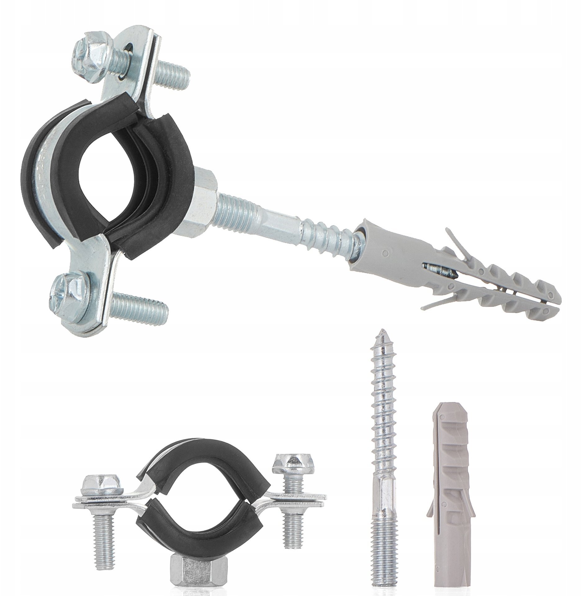 Obejma metalowa z gumą do rur 1/2" 20-25mm (200)