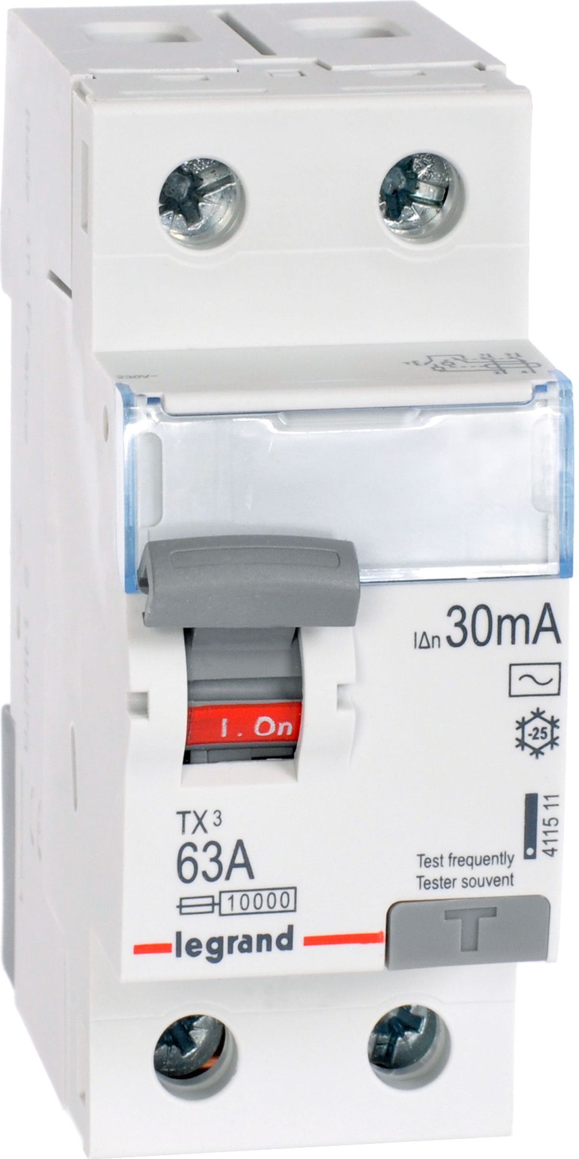 Legrand Wyłącznik różnicowoprądowy 2P 63A 0,03A typ AC P302 - 411511