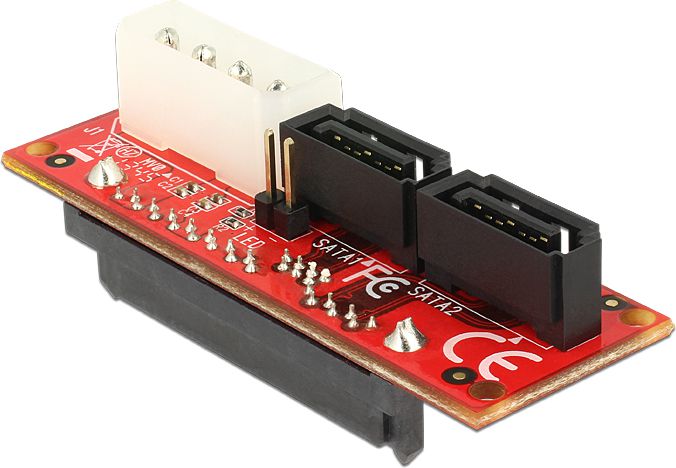 Delock Adapter SAS SFF-8482 żeński na 2x SATA męski (62469)