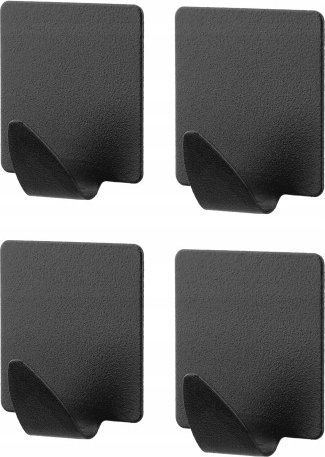 Galicja Haczyk samoprzylepny na ubrania kwadrat NIKO 4 szt czarny