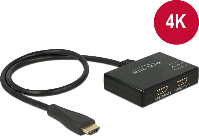 Delock Splitter 1x wejście HDMI > 2x wyjście HDMI (87700)