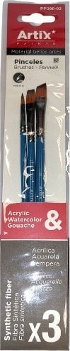Pędzle syntetyczne 3szt