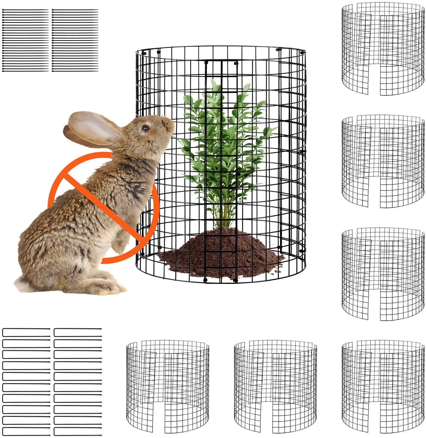 Metalowa klatka na rośliny 6szt 32x36cm ochrona przed zwierzętami