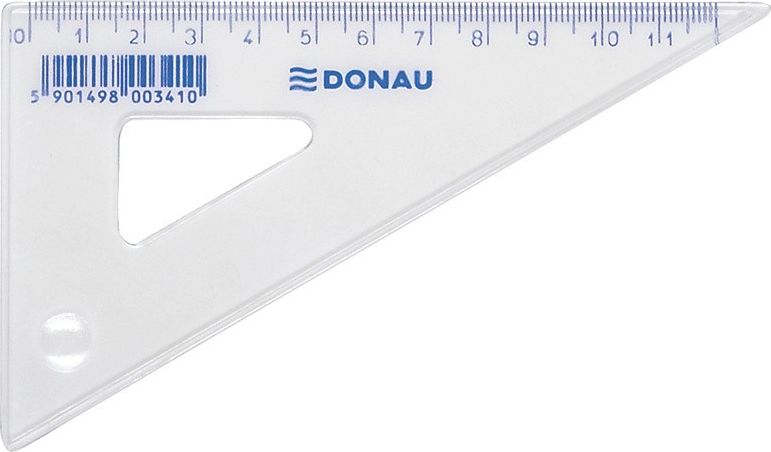 Donau Ekierka mała, 12cm, 60, transparentna