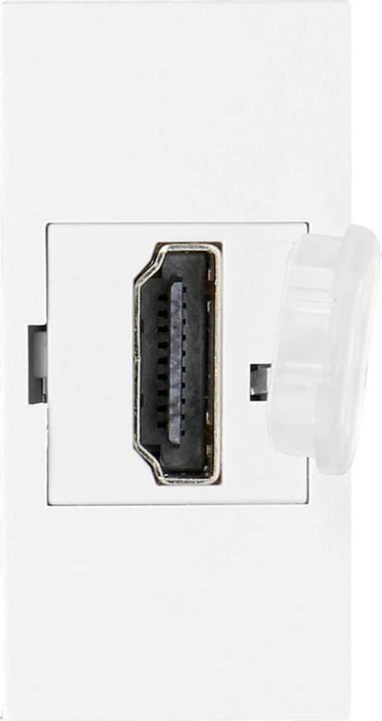 Orno NOEN HDMI, gniazdo modułowe 22,5x45mm HDMI z zaślepką zabezpieczającą, białe