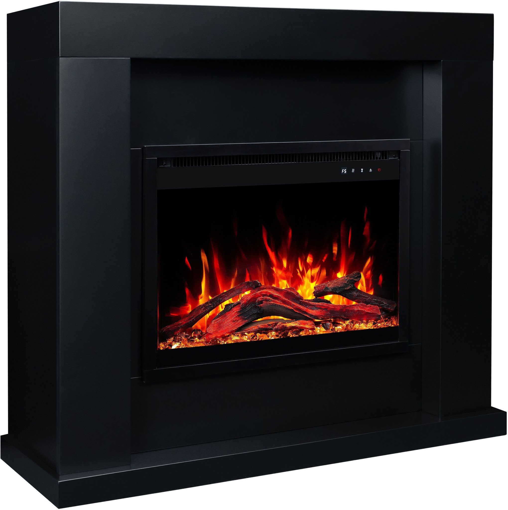 Aflamo Kominek elektryczny JOLO 3D czarny + DŹWIĘK -