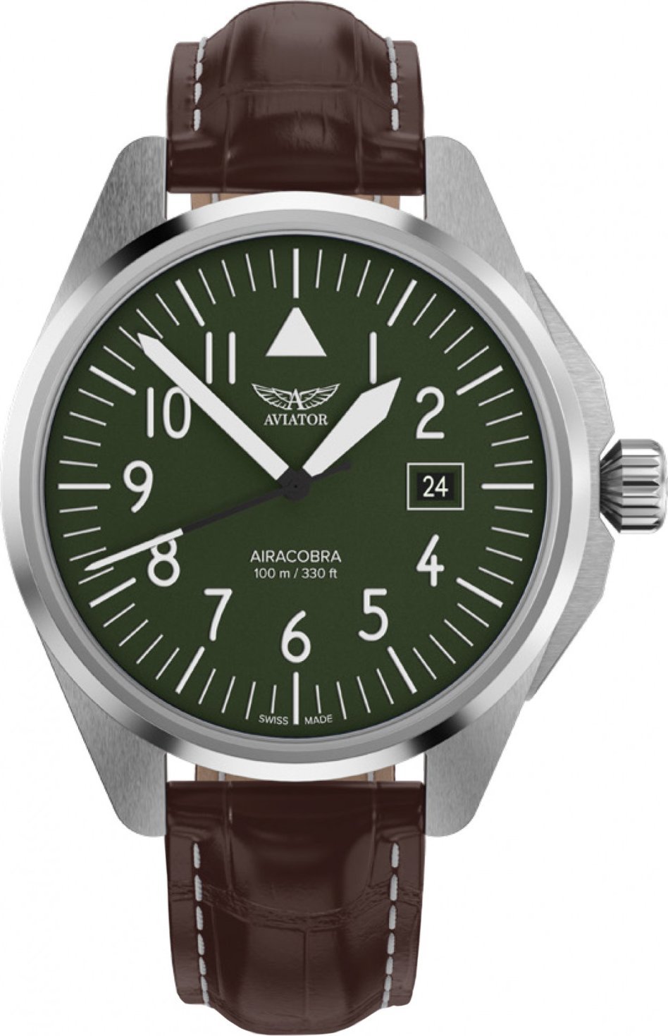 Zegarek Aviator Zegarek męski Aviator V.1.38.0.319.4 brązowy