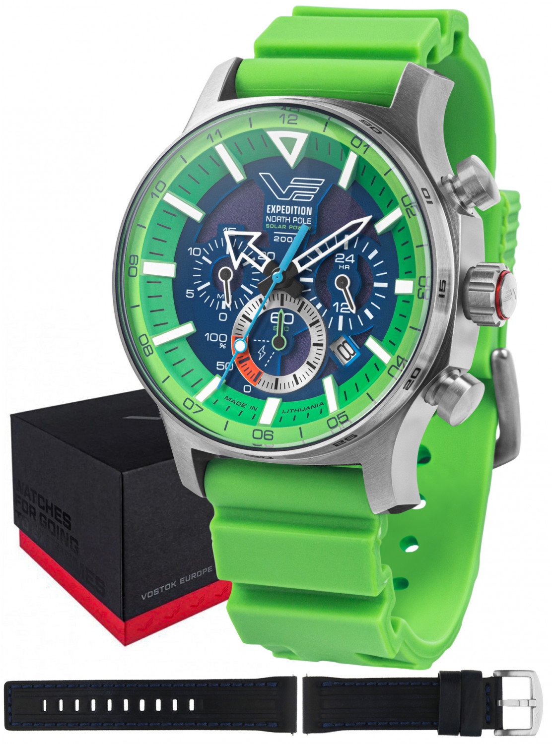 Zegarek męski Vostok Europe VR42-595A733S zielony