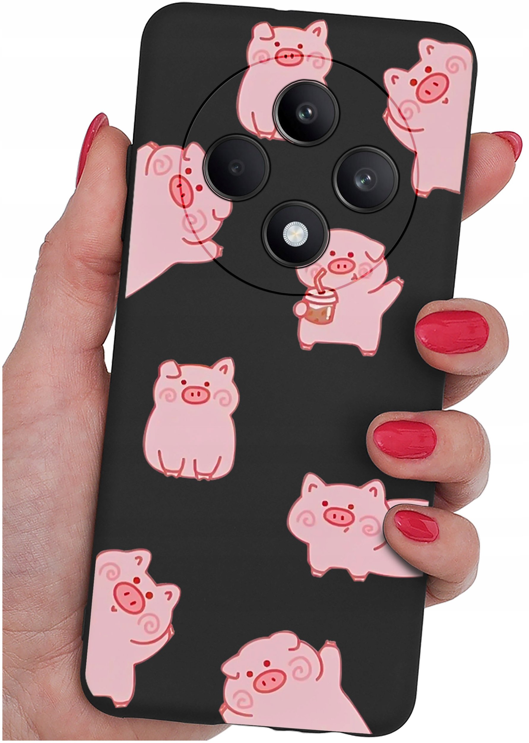 Etui do Oppo Reno 12 F 5G | 12 FS 5G WZORY |SILIKONOWE MATT CASE + SZKŁO 9H