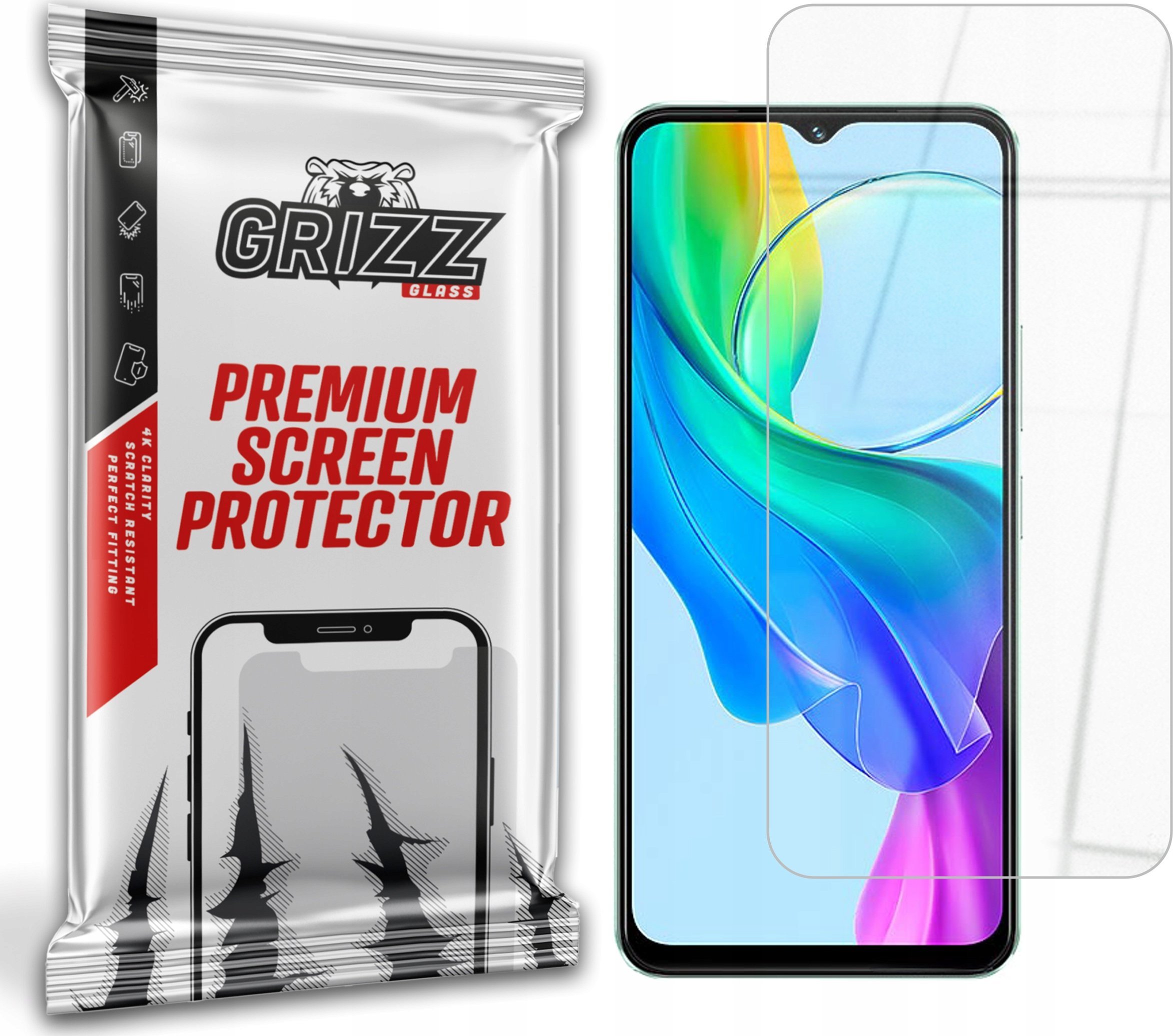 GrizzGlass Szkło hybrydowe GrizzGlass HybridGlass do Vivo Y03