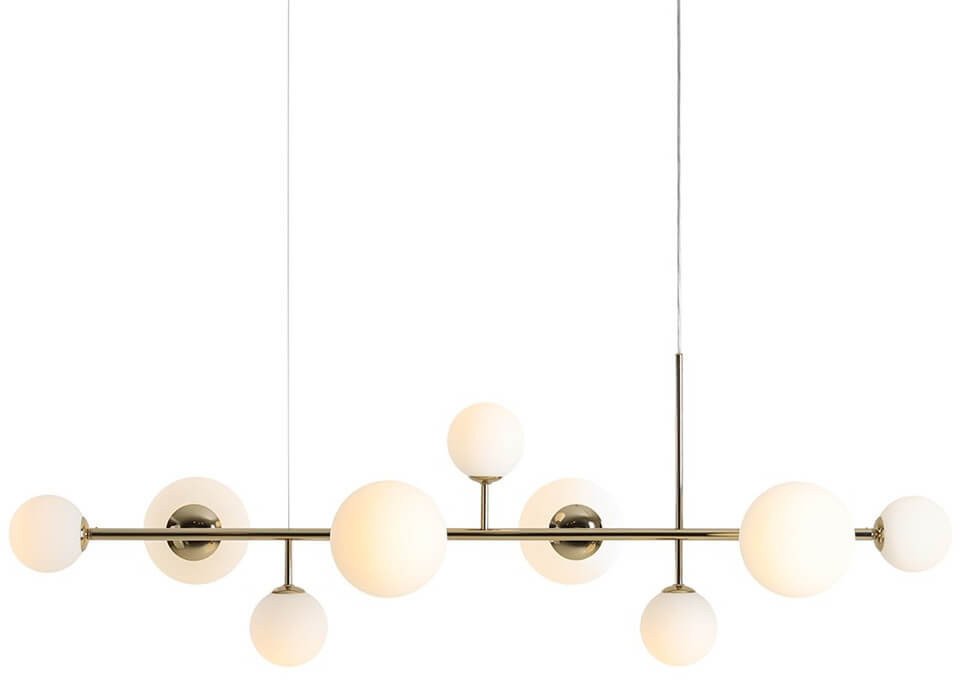 Molekułowa lampa wisząca Dione 1092N30 Aldex kule białe złote