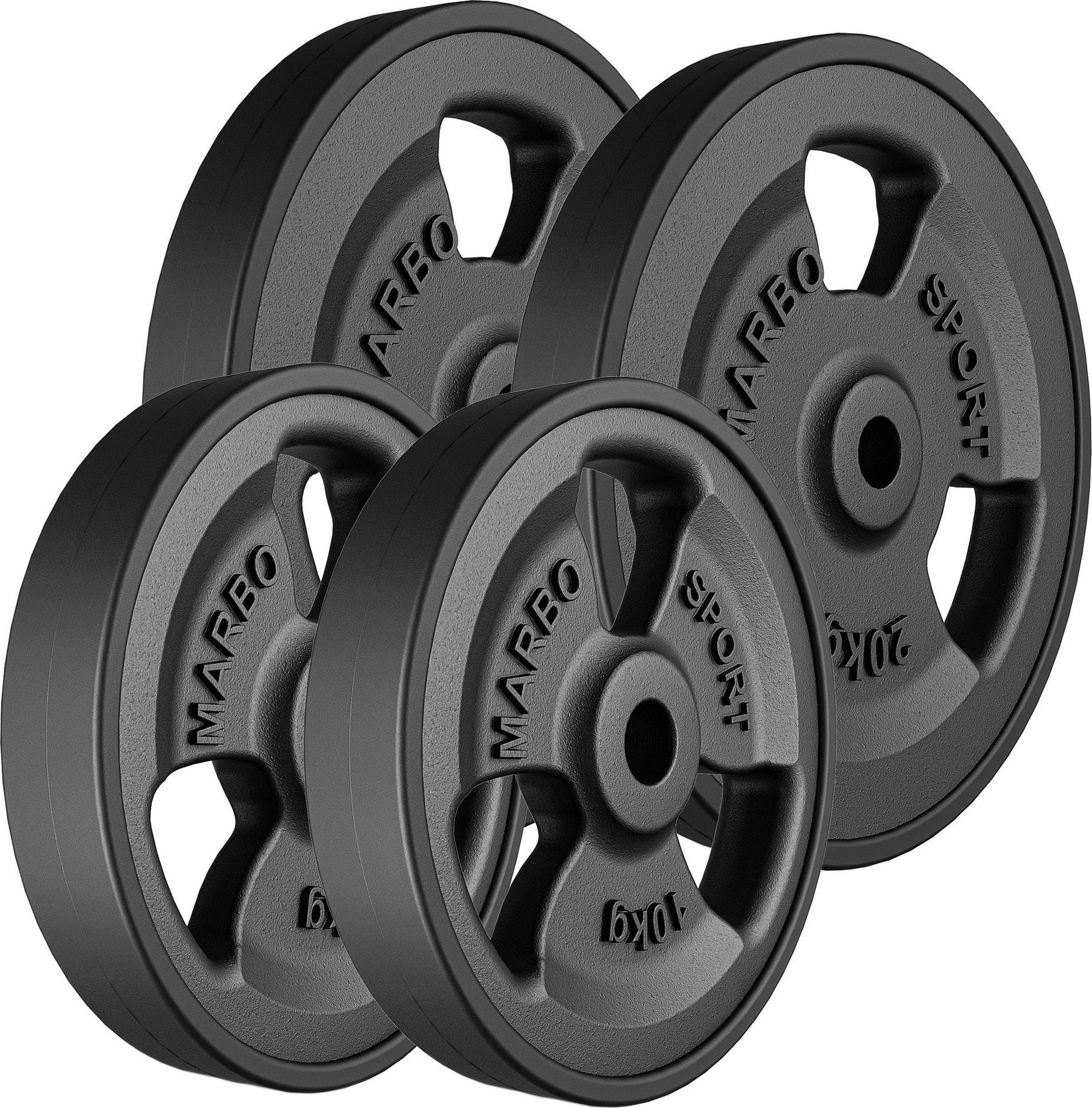 Zestaw obciążeń gumowanych 60 kg / 2 x 20 kg + 2 x 10 kg - Marbo Sport