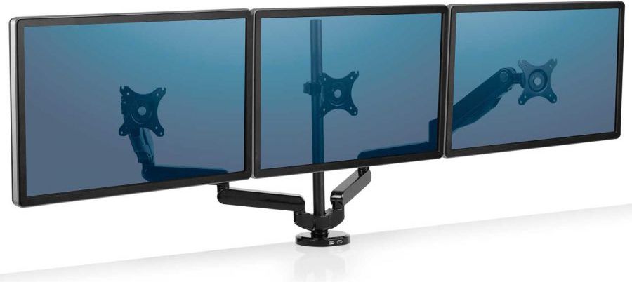 Fellowes Uchwyt biurkowy na 3 monitory do 27" Platinum (8042601)