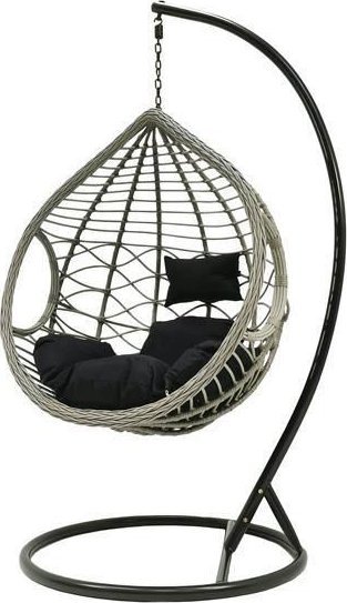 kontrast Fotel wiszący kokon kosz KASOS szary XL