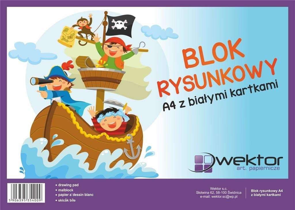 Wektor Blok rysunkowy A4/20K biały (10szt)