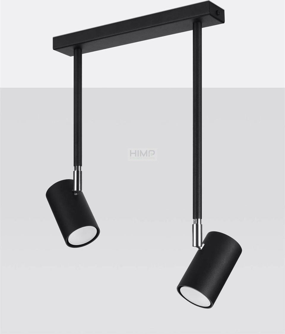 Lampa sufitowa Sollux Plafon NORANO 2 czarny himp