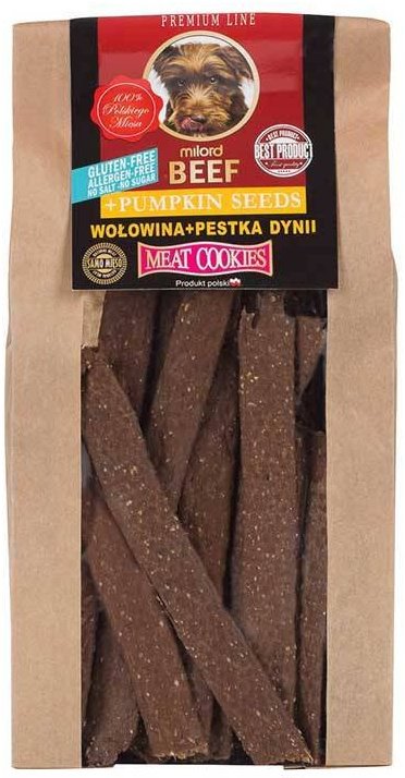 Milord Ciastka dla psa wołowina i pestki dyni 80 g