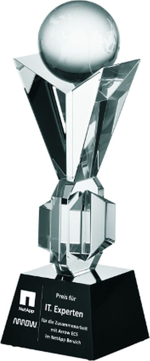 Victoria Sport Trofeum szklane grawerowane z etui +wypełnianie farbą